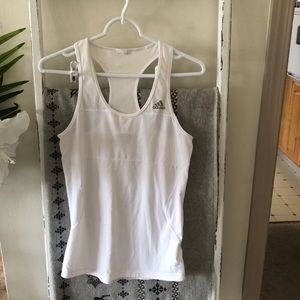 Adidas white tank top in a small